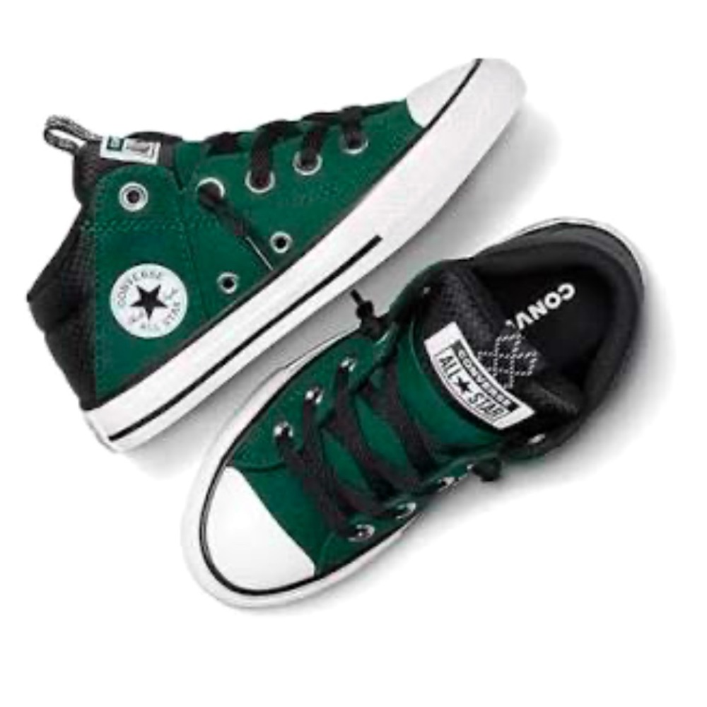 🆕 Converse Chuck Taylor All Stars Axel Mid Green/Black Big Kids Size 4.5